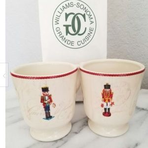 Williams Sonoma Nutcracker Coffee Mugs Christmas Holiday Set of 2 Ralph Lauren